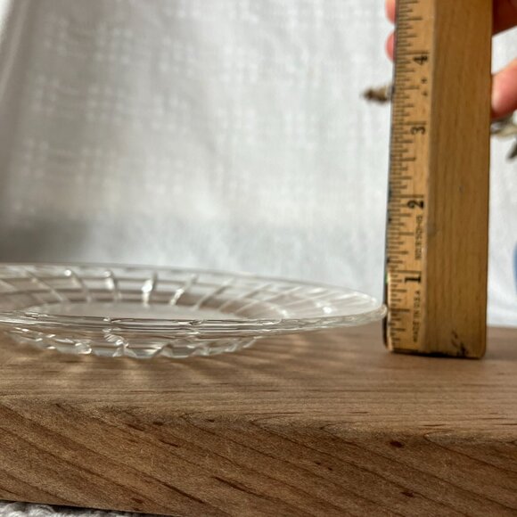 Vintage Crystal Cut Glass Salad/Dessert Plates, Set of 8 - Picture 6 of 7